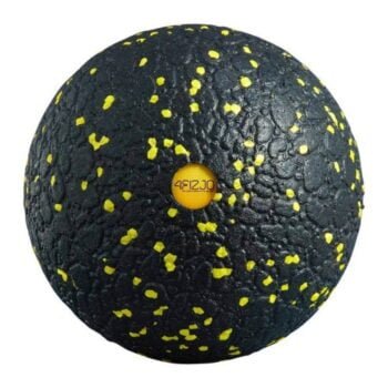Piłka roller do masażu 10cm czarno żółta